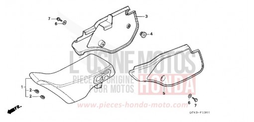 SEAT/SIDE COVER (RJ/RK) CR80RK de 1989